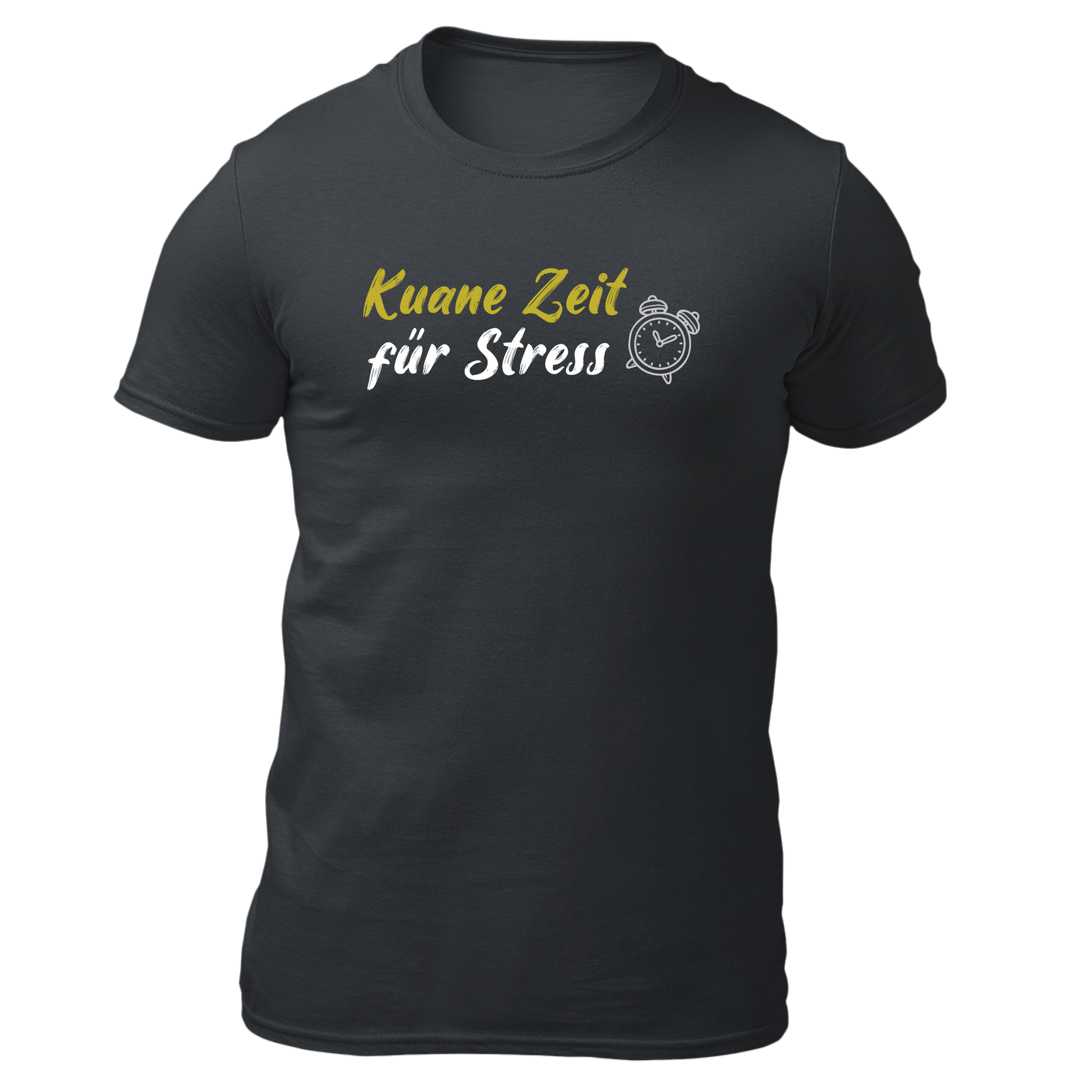 Kuane Zeit für Stress - Herren Shirt Bio - Grau / S - Shirts & Tops