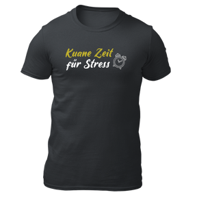Kuane Zeit für Stress - Herren Shirt Bio - Grau / S - Shirts & Tops