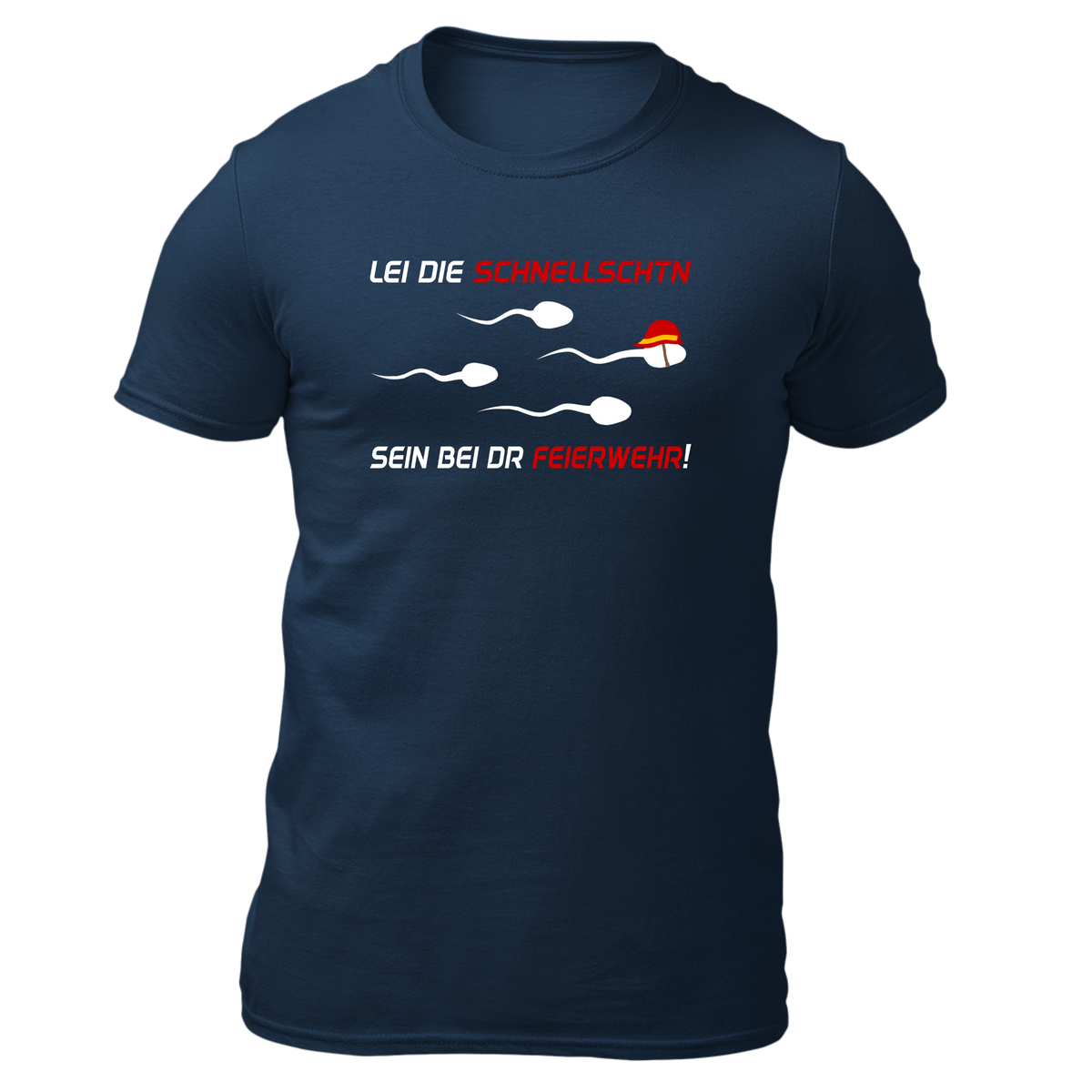 Lei die schnellschtn Feierwehr - Herren Shirt Bio - Navy / S - Shirts & Tops