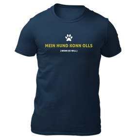 Mein Hund konn olls - Herren Shirt Bio - Navy / S - Shirts & Tops