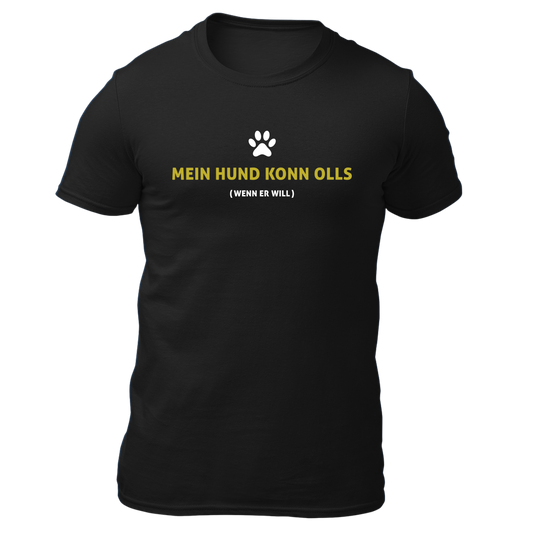 Mein Hund konn olls - Herren Shirt Bio - Schwarz / S - Shirts & Tops