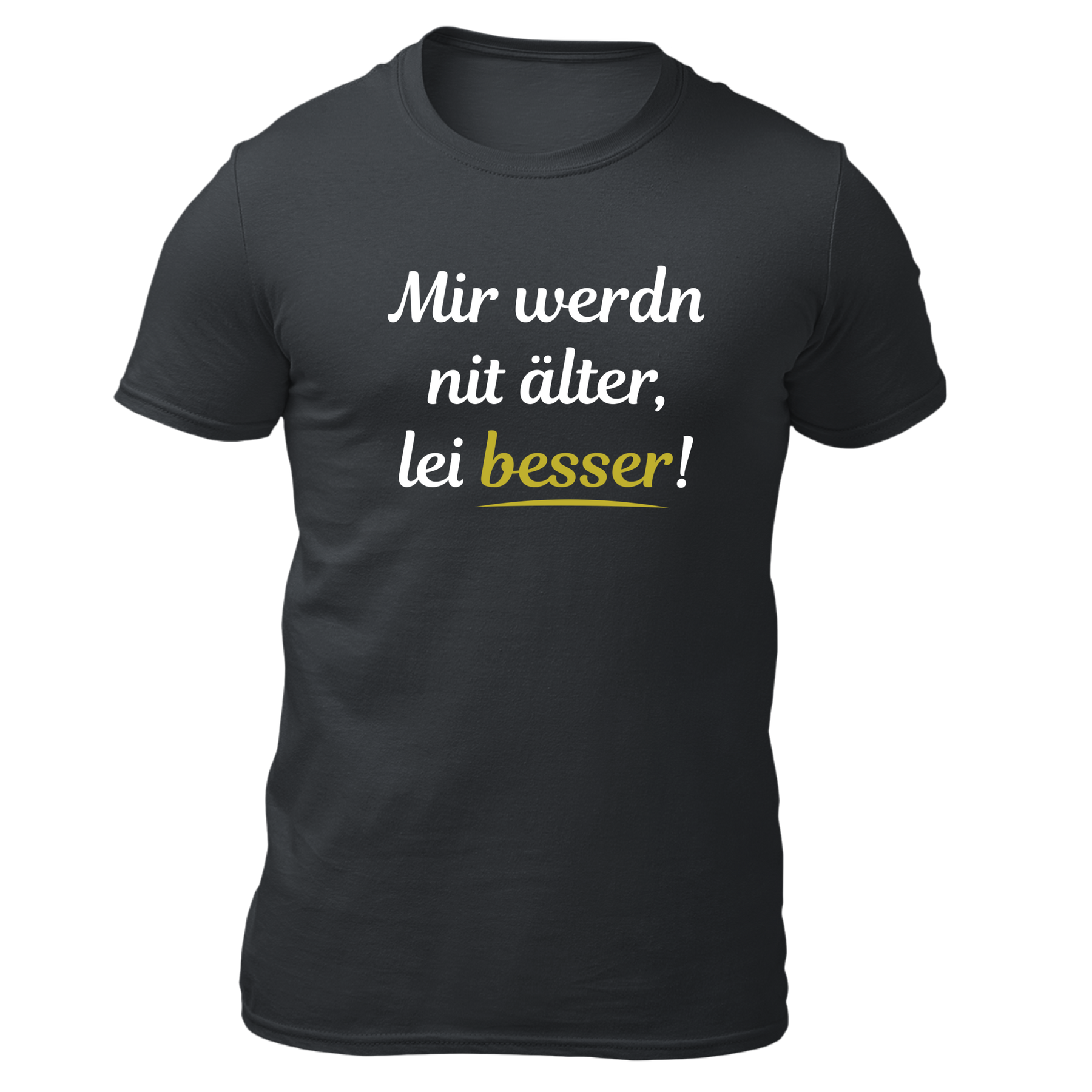 Mir werdn nit älter - Herren Shirt Bio - Grau / S - Shirts & Tops
