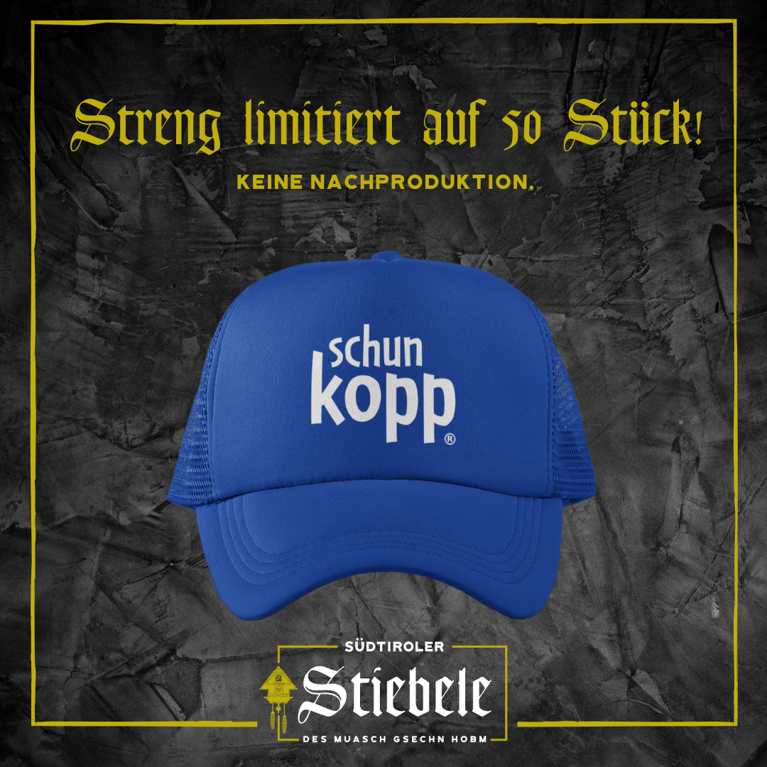 Schun Kopp - Trucker Cap bestickt - Blau - Trucker Cap