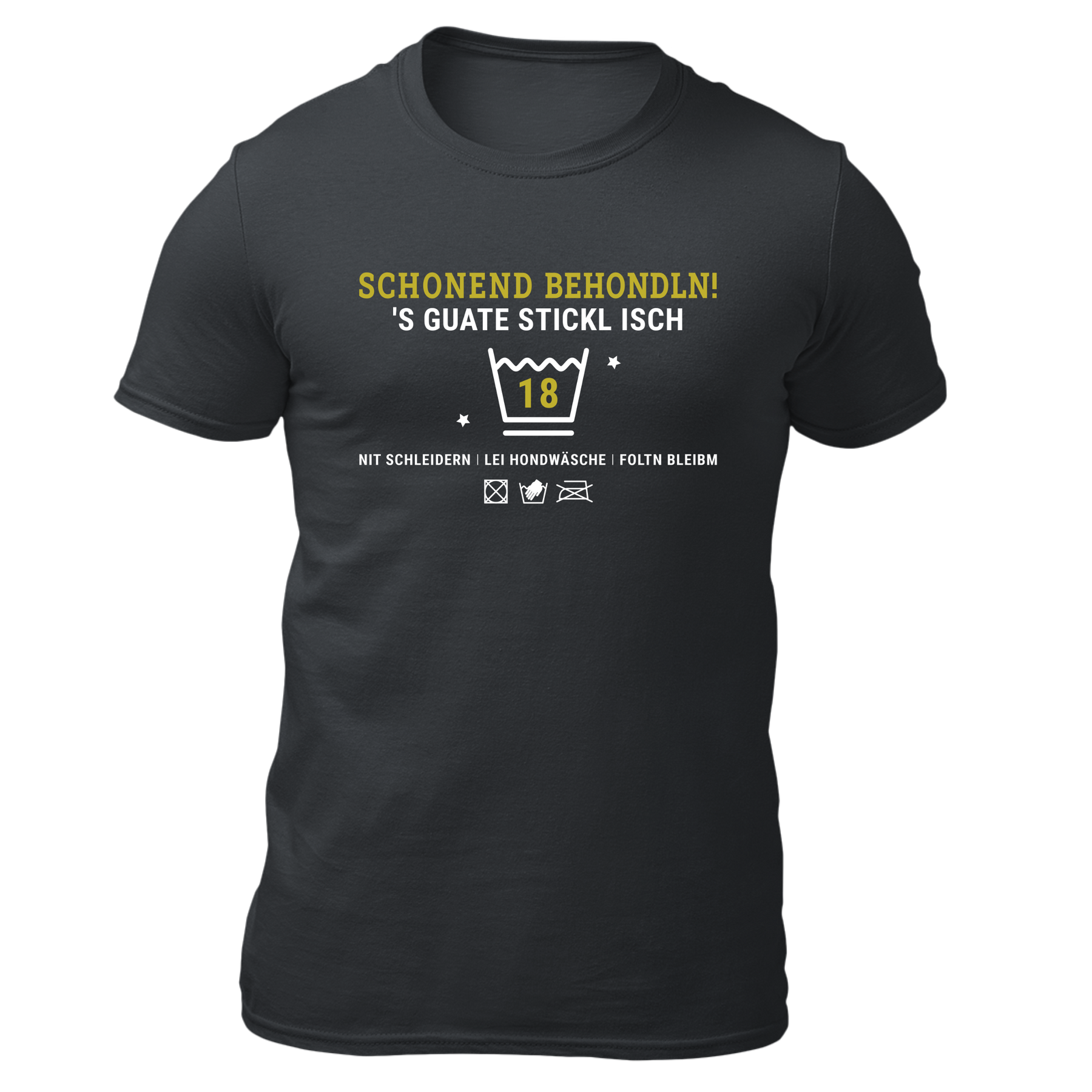Schonend behondln 18 - Herren Shirt Bio - Grau / S - Shirts & Tops