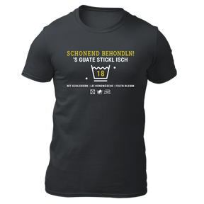 Schonend behondln 18 - Herren Shirt Bio - Grau / S - Shirts & Tops