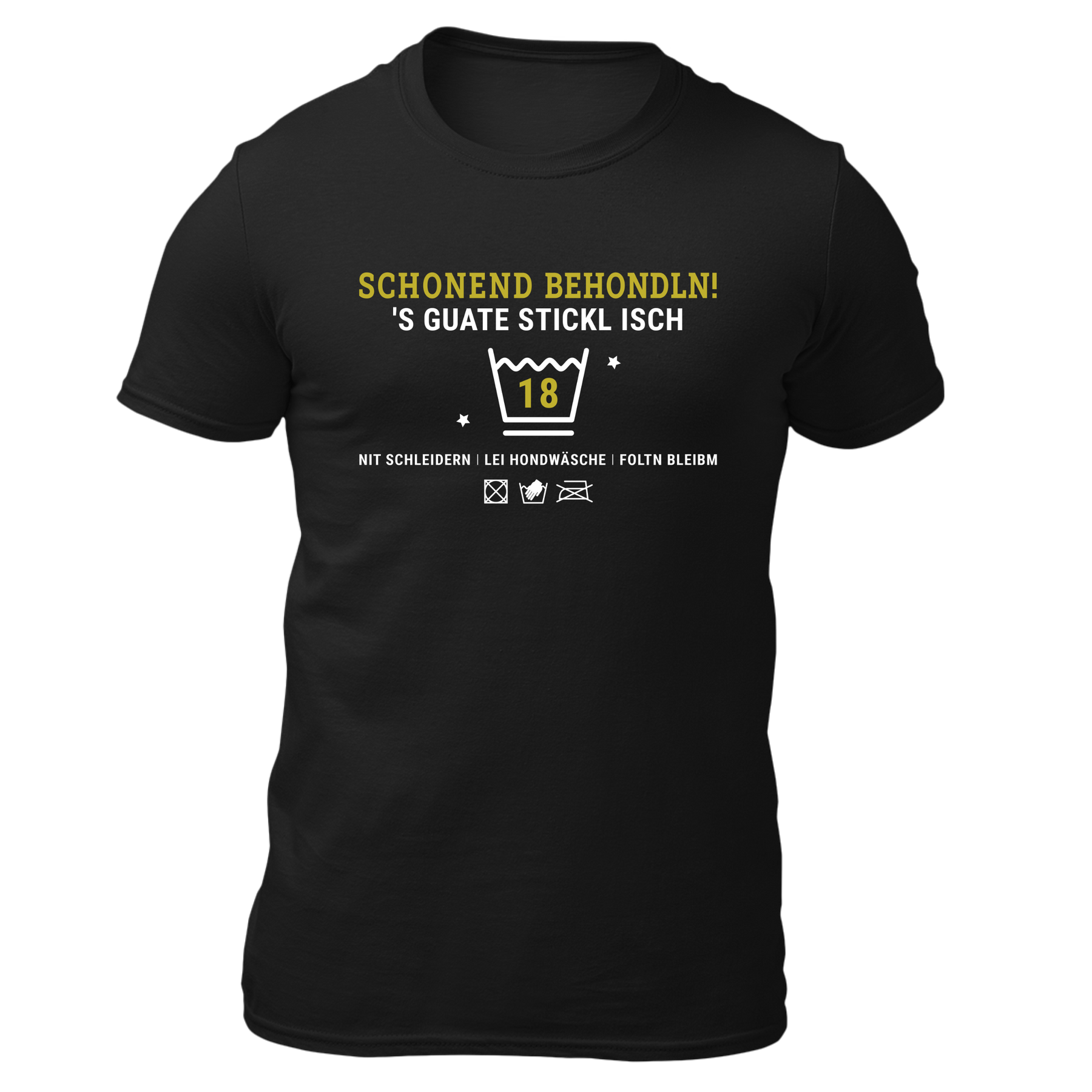 Schonend behondln 18 - Herren Shirt Bio - Schwarz / S - Shirts & Tops