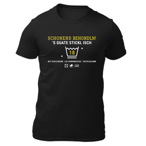 Schonend behondln 18 - Herren Shirt Bio - Schwarz / S - Shirts & Tops