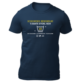 Schonend behondln 30 - Herren Shirt Bio - Navy / S - Shirts & Tops