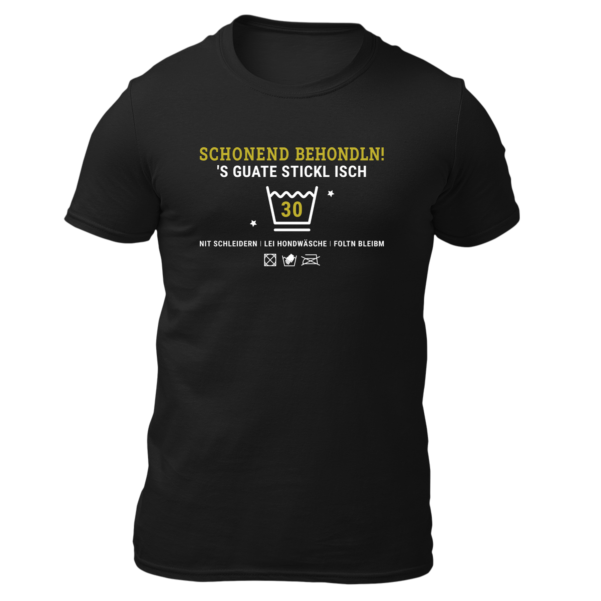 Schonend behondln 30 - Herren Shirt Bio - Schwarz / S - Shirts & Tops