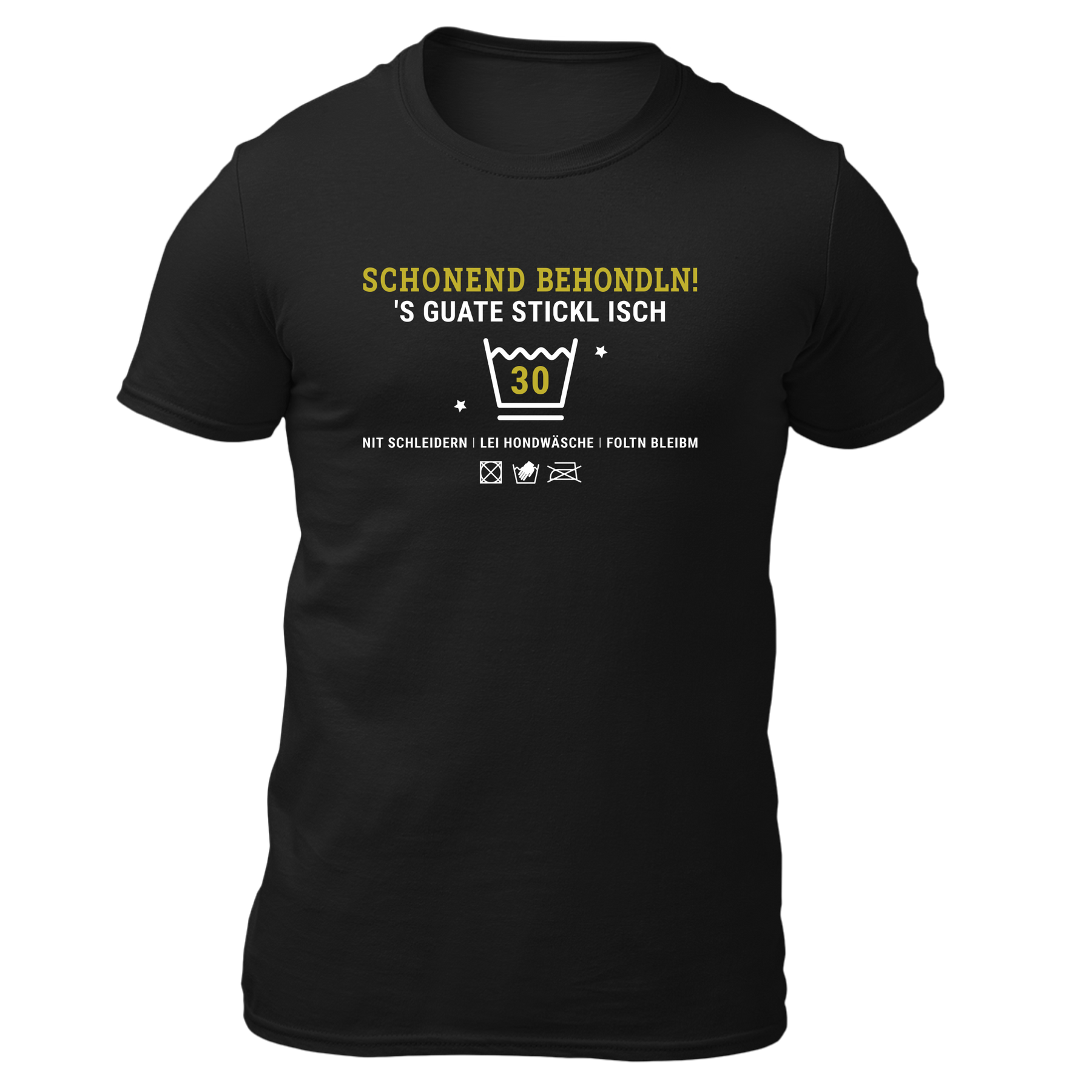 Schonend behondln 30 - Herren Shirt Bio - Schwarz / S - Shirts & Tops