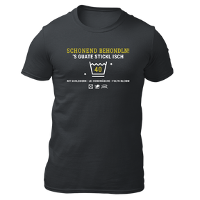 Schonend behondln 40 - Herren Shirt Bio - Grau / S - Shirts & Tops