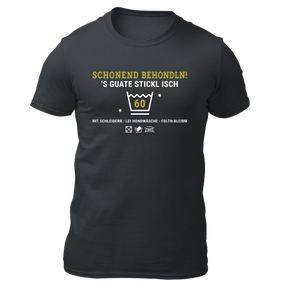 Schonend behondln 60 - Herren Shirt Bio - Grau / S - Shirts & Tops