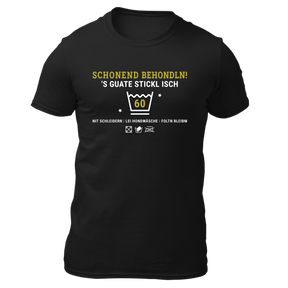 Schonend behondln 60 - Herren Shirt Bio - Schwarz / S - Shirts & Tops