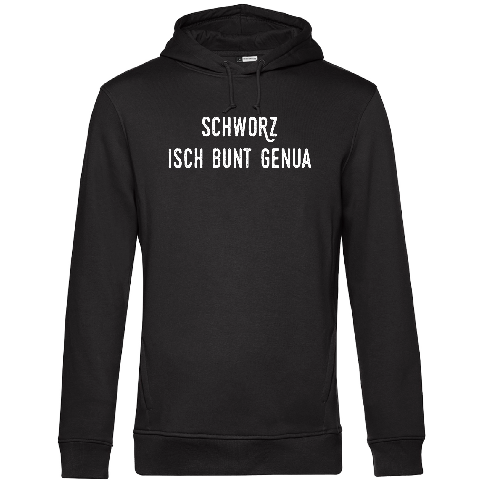 Schworz isch bunt genua - Unisex Hoodie Bio