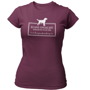 Hund - Damen Shirt Bio - XS / Burgund - Shirts & Tops